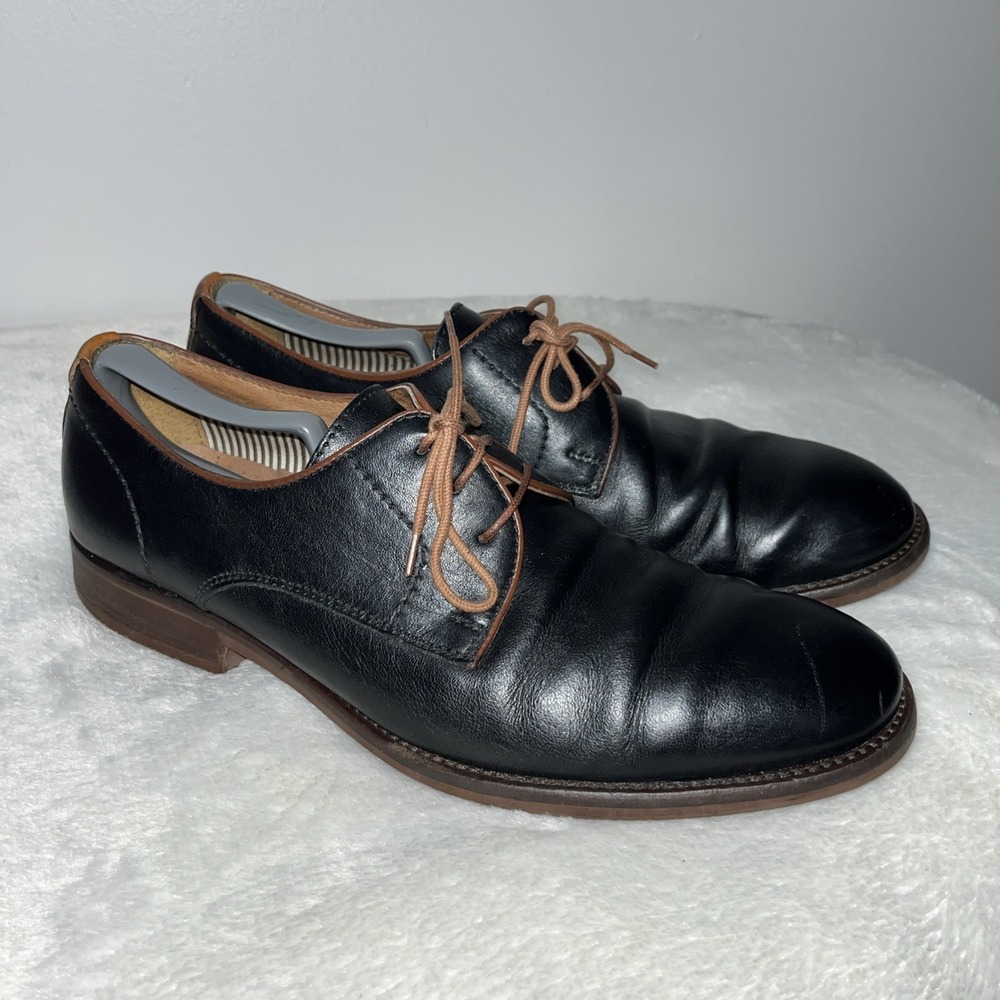 Johnston & Murphy Oxford Shoes Mens Size 11 M Black Leather 1850 Series Designer